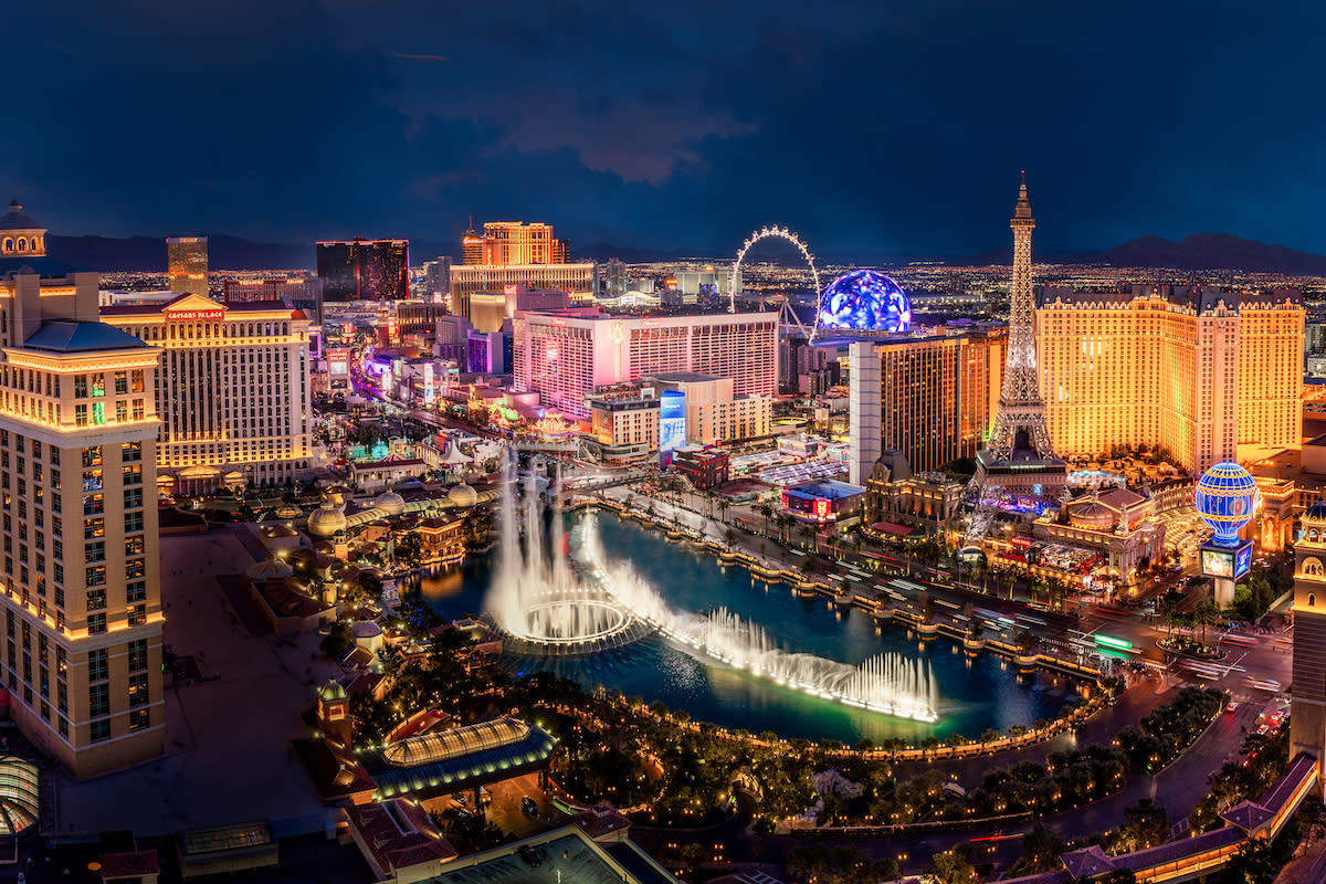 Las Vegas skyline at night